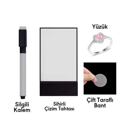 Sihirli Çizim Tahtası (Yüzük Hediyeli)
